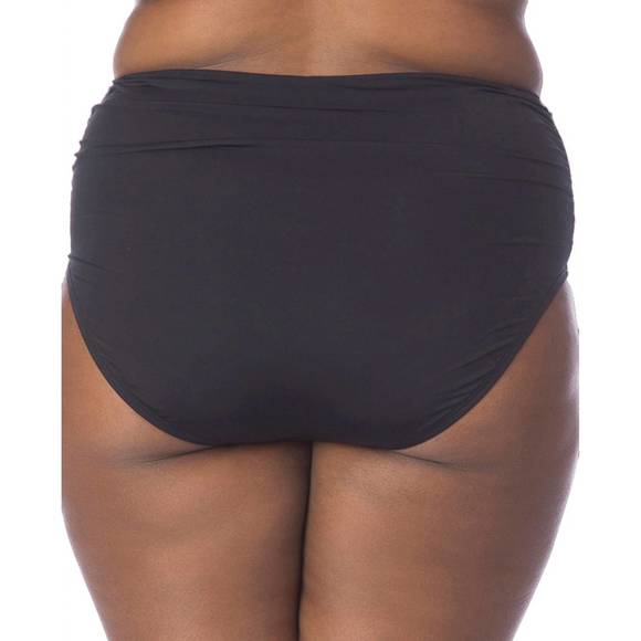 NEW KENNETH COLE plus size shirred tankini bottom in gypsy gem - Picture 2 of 2